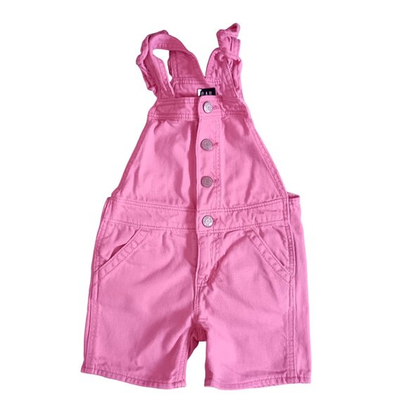 Baby Girl's Gap Pink Denim Romper- Size 12-18M - Picture 1 of 3